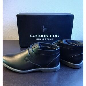 London Fog Blackburn Mens Black Chukka Boots Memory Foam LFM-BLACKBURN 10.5 M